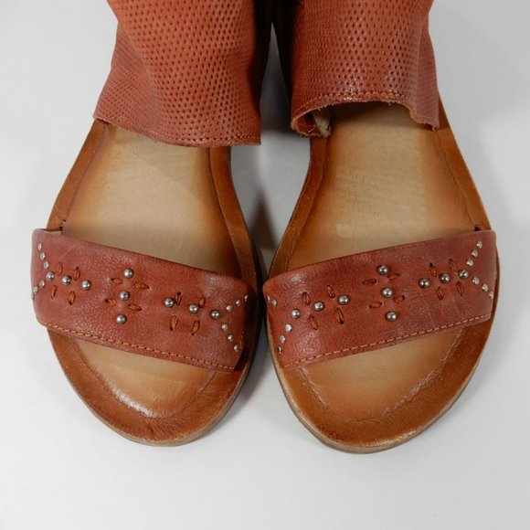 Miz Mooz Forge Comfort Flat SANDALS Size 36 5 5.5 Rust Leather Boho NEW $159 - Picture 3 of 12